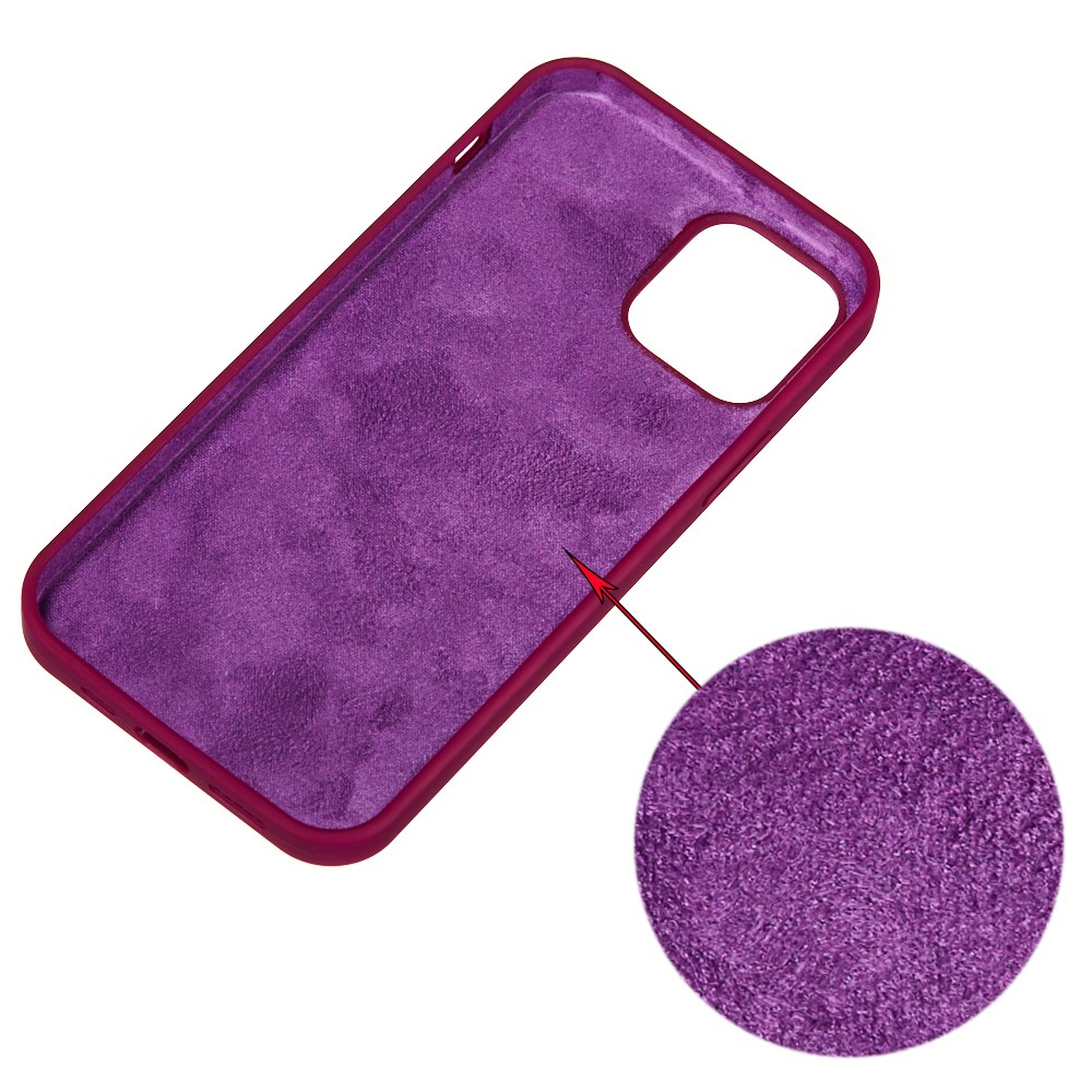 iPhone 15 Silikon Case Hülle - Dunkelrot