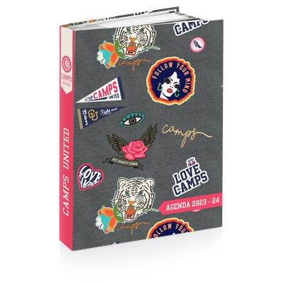 Agenda Camps United - 1 jour par page - 12 x 17 cm - différents modèles Girl disponibles - Kid'Abord