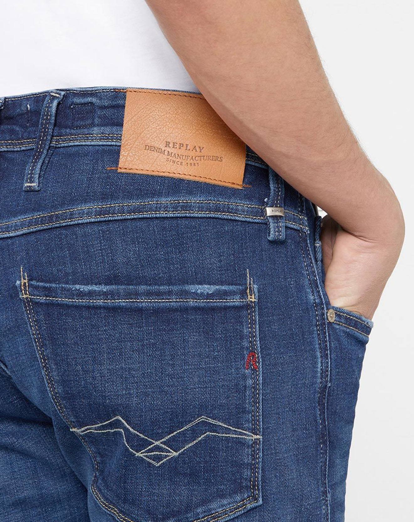Replay Jean Replay Aged Eco bleu foncé