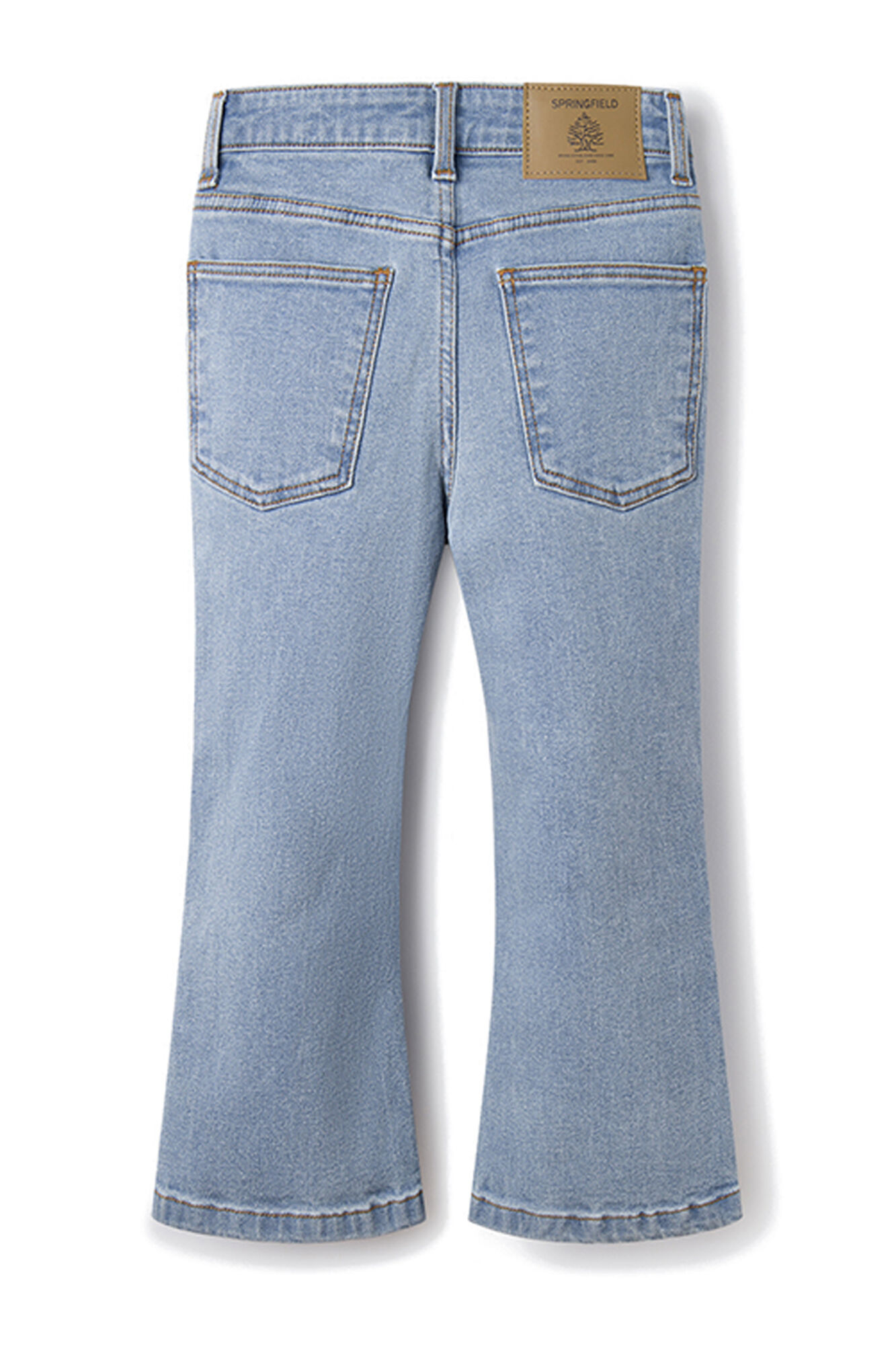 Calças jeans flare para meninas