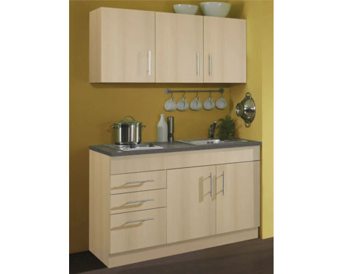 Held Furniture Minikeuken met apparatuur Toronto 120 cm beuken mat gedemonteerd 978.6510