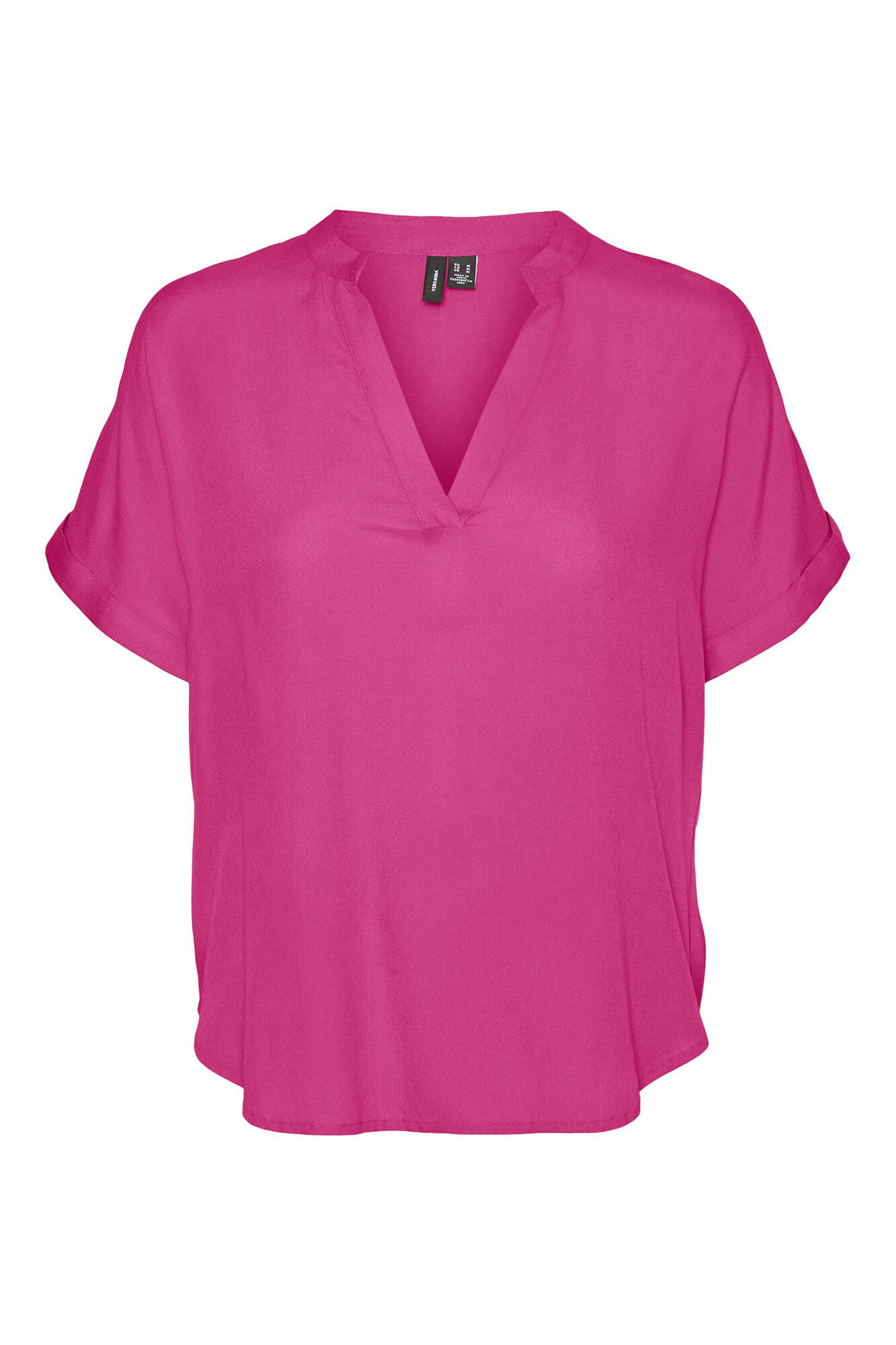 Blusa básica de manga curta - Rosa