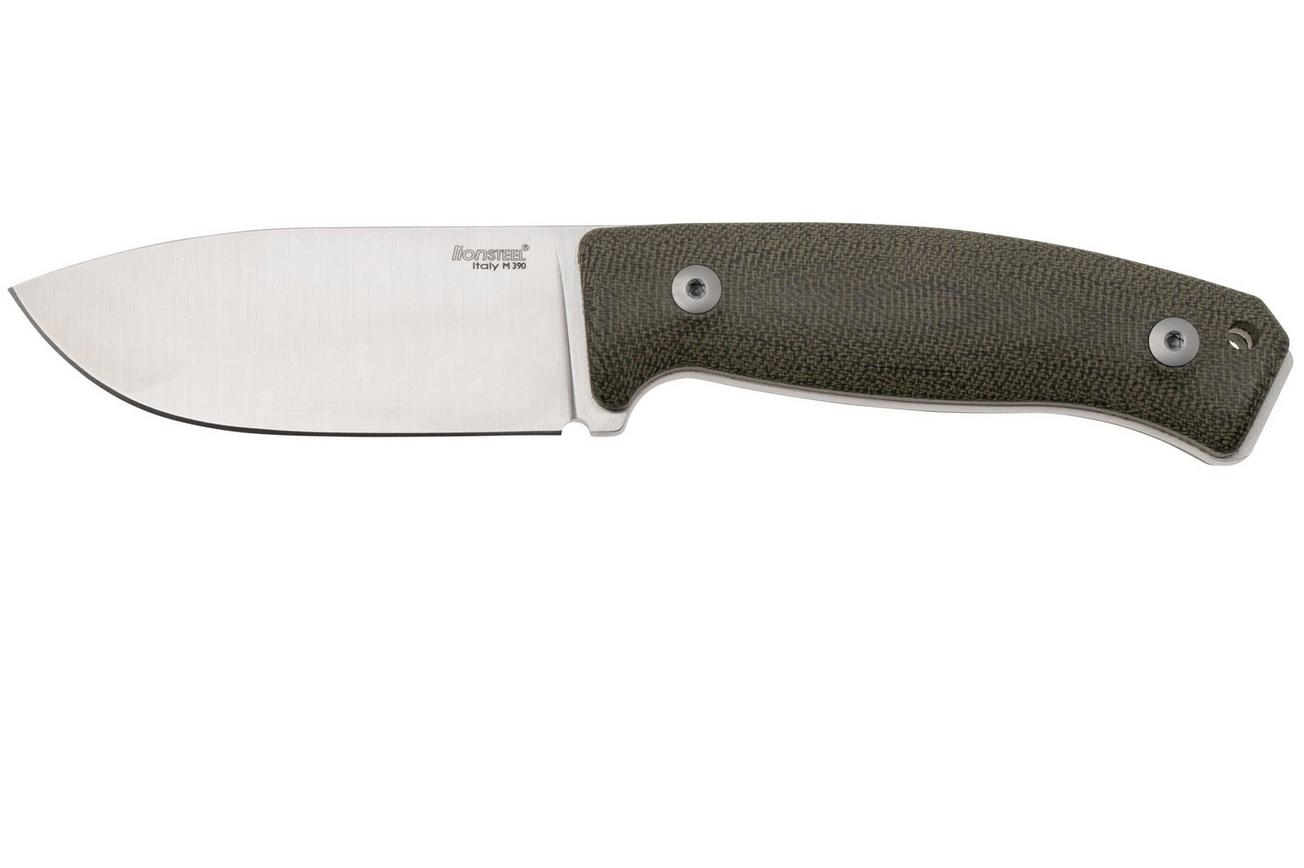 LionSteel M2M CVG Green Canvas Micarta vaststaand mes