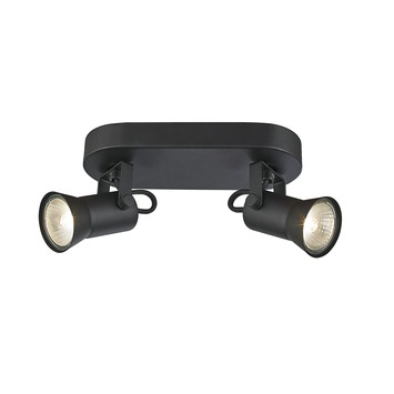 KARWEI spot Mic mat zwart 2-lichts