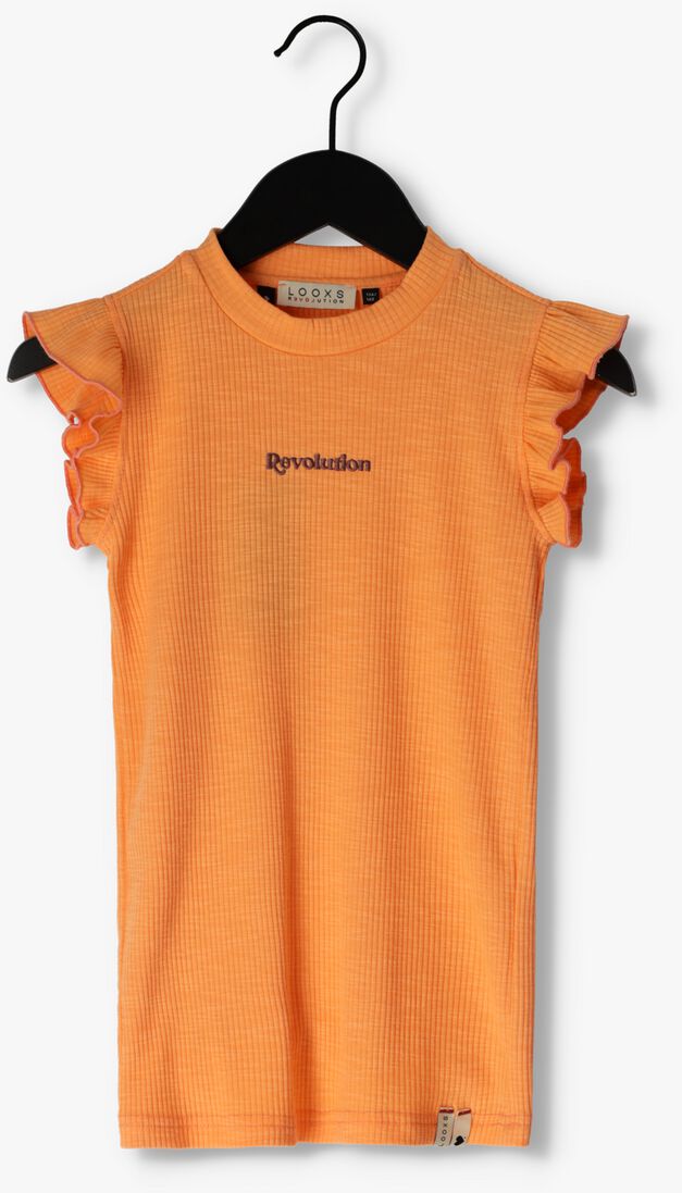 LOOXS oranje looxs t-shirt slub rib t-shirt