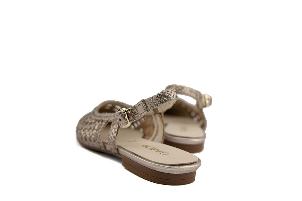 Gabor Slingback Puder Braid Metal