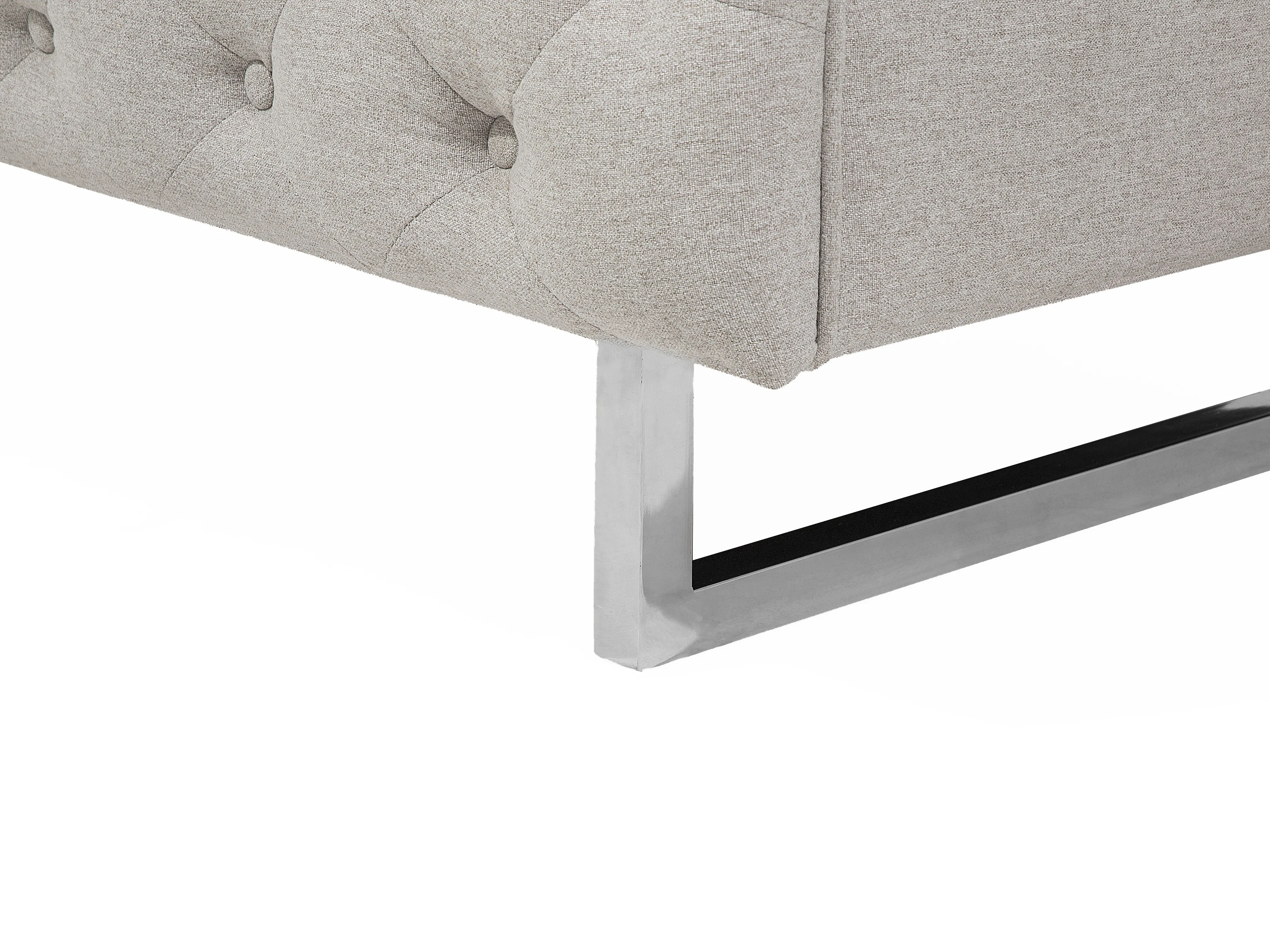 Bank 2-zits VISSLAND Stof Lichtbeige