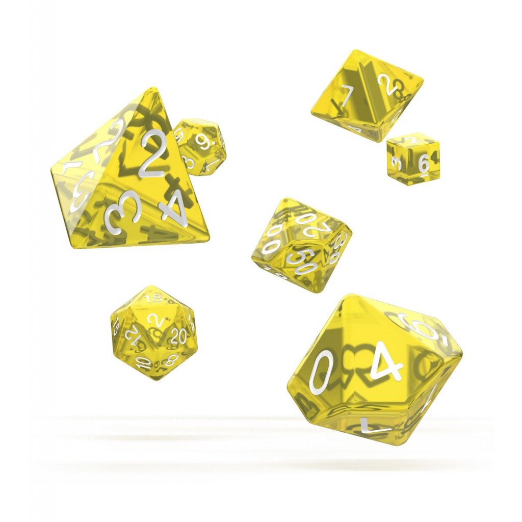 Oakie Doakie Dice dés RPG-Set Translucent - Jaune (7)