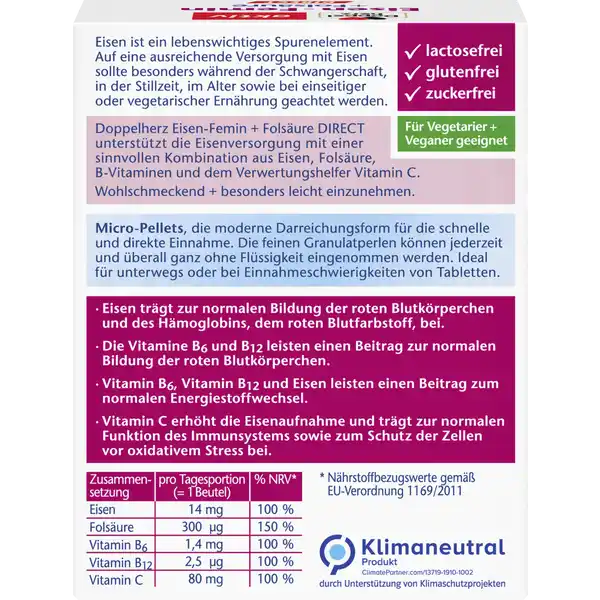aktiv Eisen-Femin Direct + Folsäure