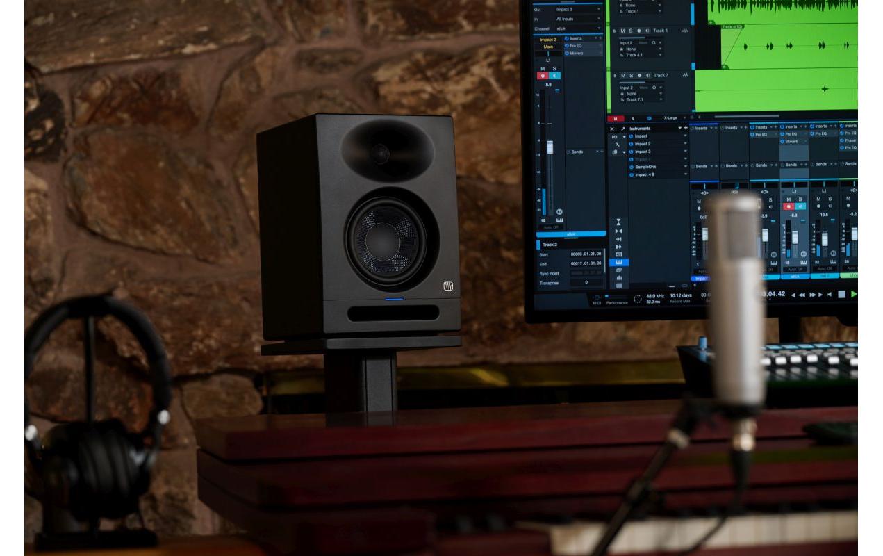 Studiomonitor Eris Studio 5 Schwarz<br>Aktive 5.25-Zoll 2-Wege-Studiomonitore mit EBM Wave Guide