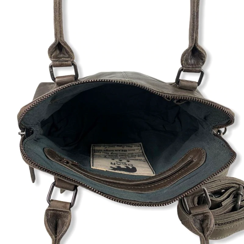 Bear Design Callisto Pelle Hand/ Schoudertas Petra Dark Grey CP1792