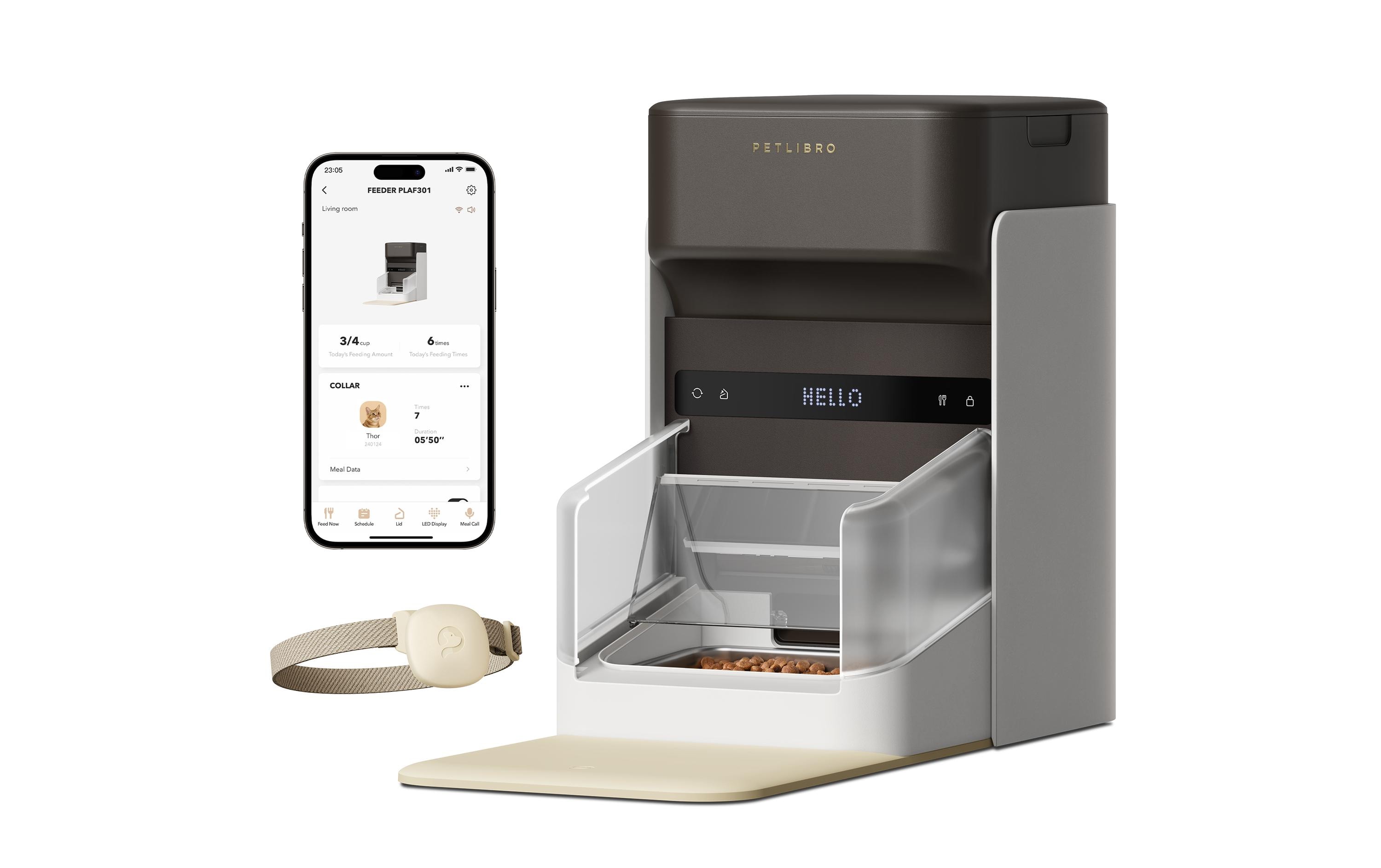 Futterautomat One RFID Pet Feeder WIFI Schwarz<br>RFID-Haustierfutterspender