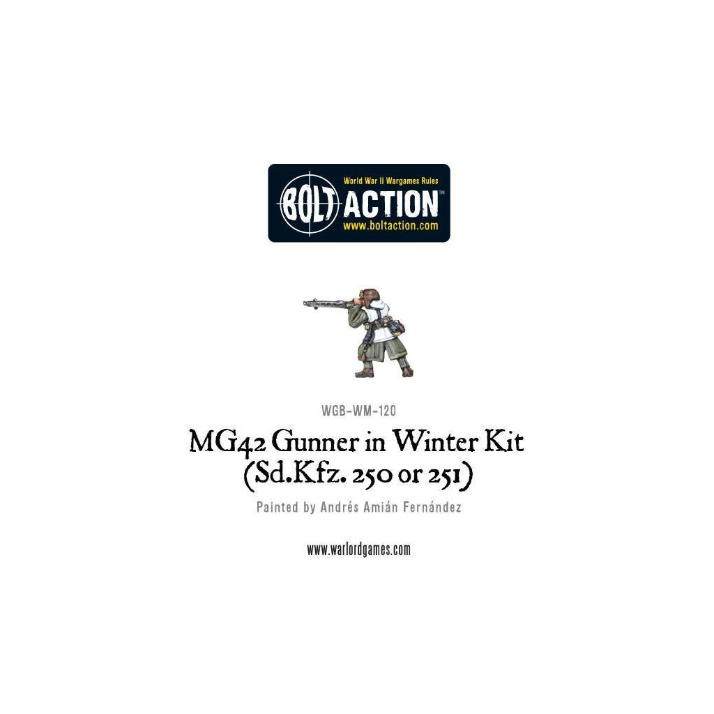 Bolt Action - MG42 Gunner in Winter kit (Sd.Kfz 250 or 251)