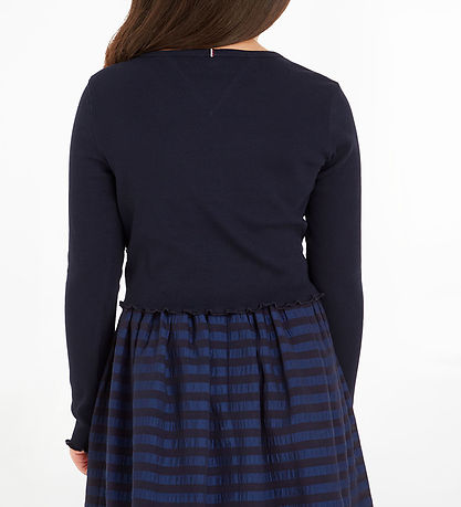 Tommy Hilfiger Bluse - Essential Rib - Desert Himmel