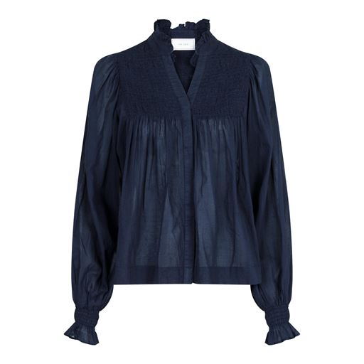 Neo Noir Jill S Voile Bluse, Navy, 36