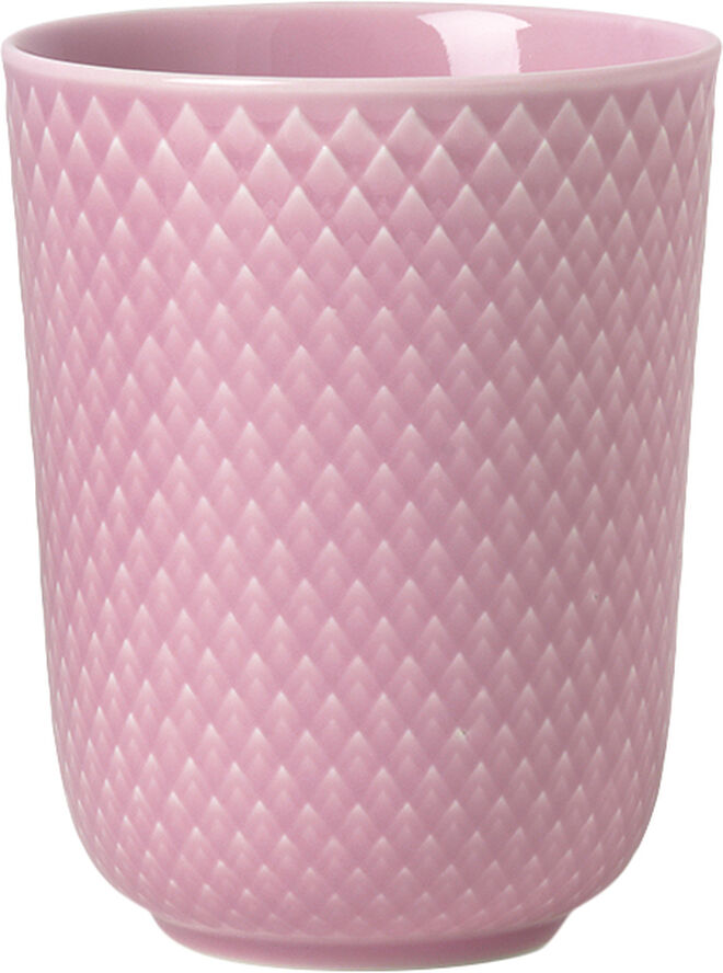 Lyngby Porcelæn Rhombe Krus 33 cl rosa porcelæn Lyserød