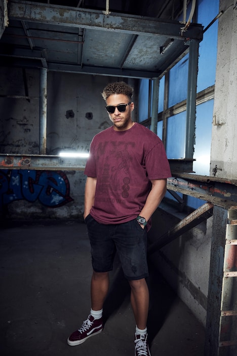 STHUGE T-Shirt, Halbarm, oversized, Vintage-Look, Rundhals, bis 8 XL