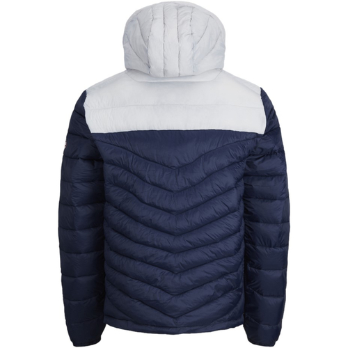 Jack & Jones - 12211785 JJEHERO PUFFER HOOD NOOS NAVY BLAZER GLACIER GRAY BLOC Azul