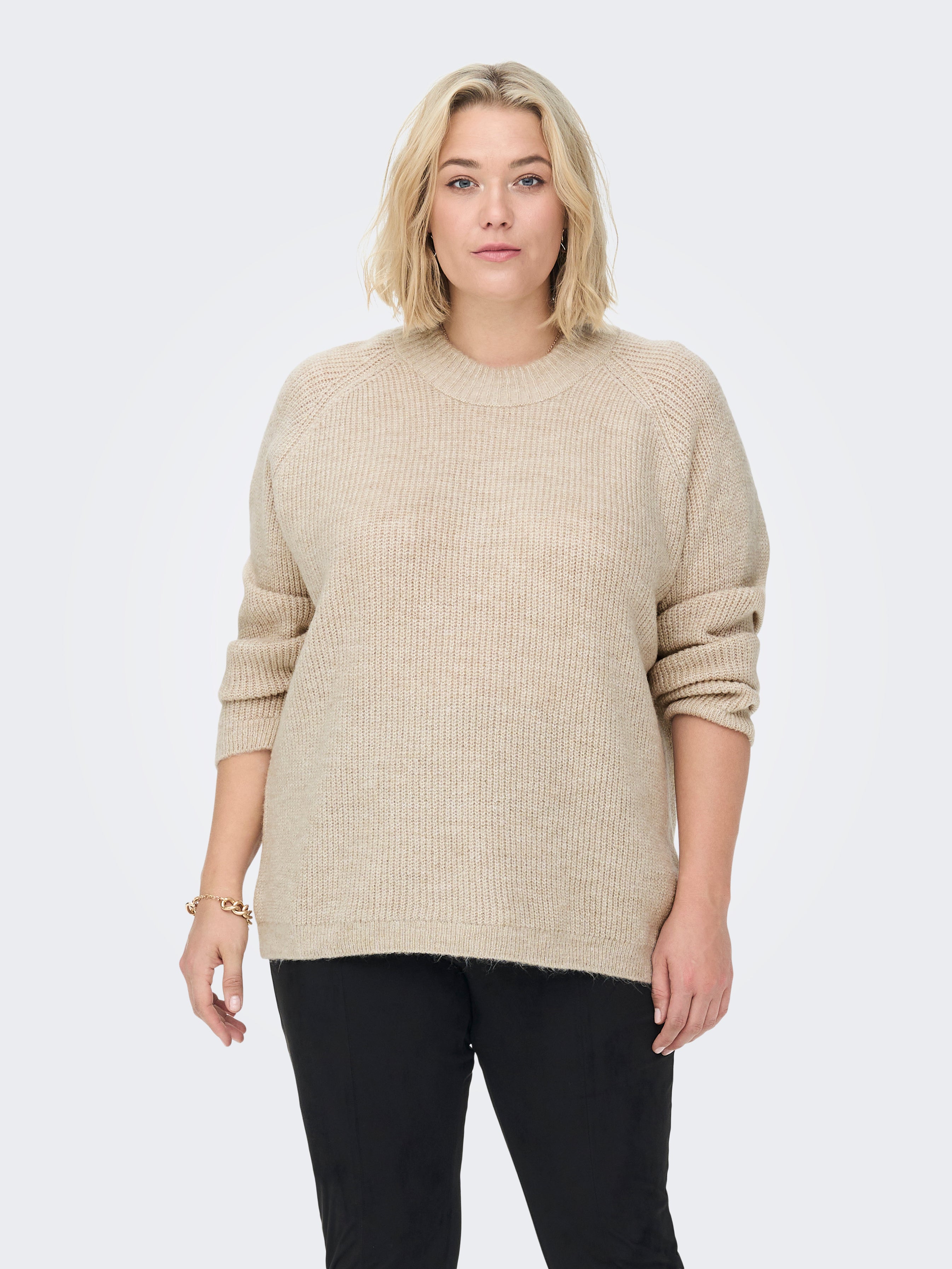 CARJADE Strickpullover Whitecap Gray