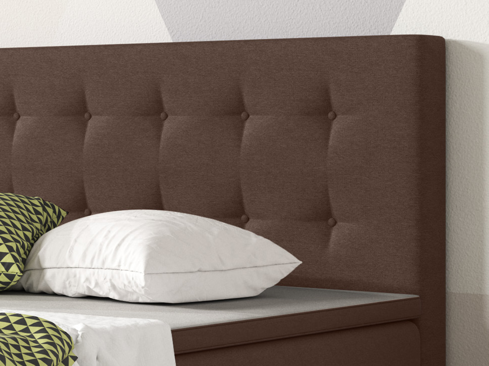 Boxspringbett - braun - mit Topper - H3 - 140x200 cm