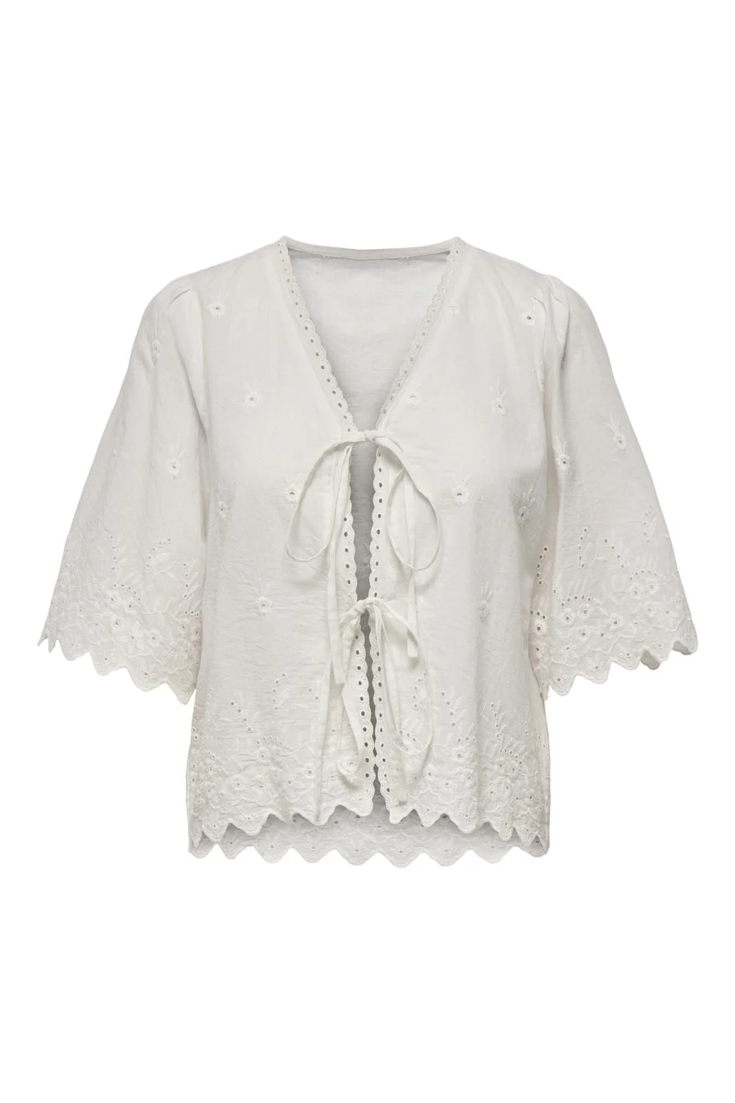 Only Onlnynne Ss Tie Emb Top