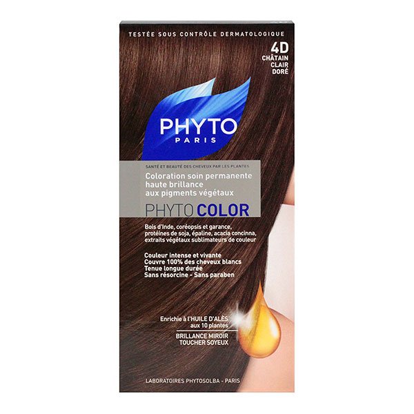 Phytocolor coloration soin permanente 4D châtain clair doré
