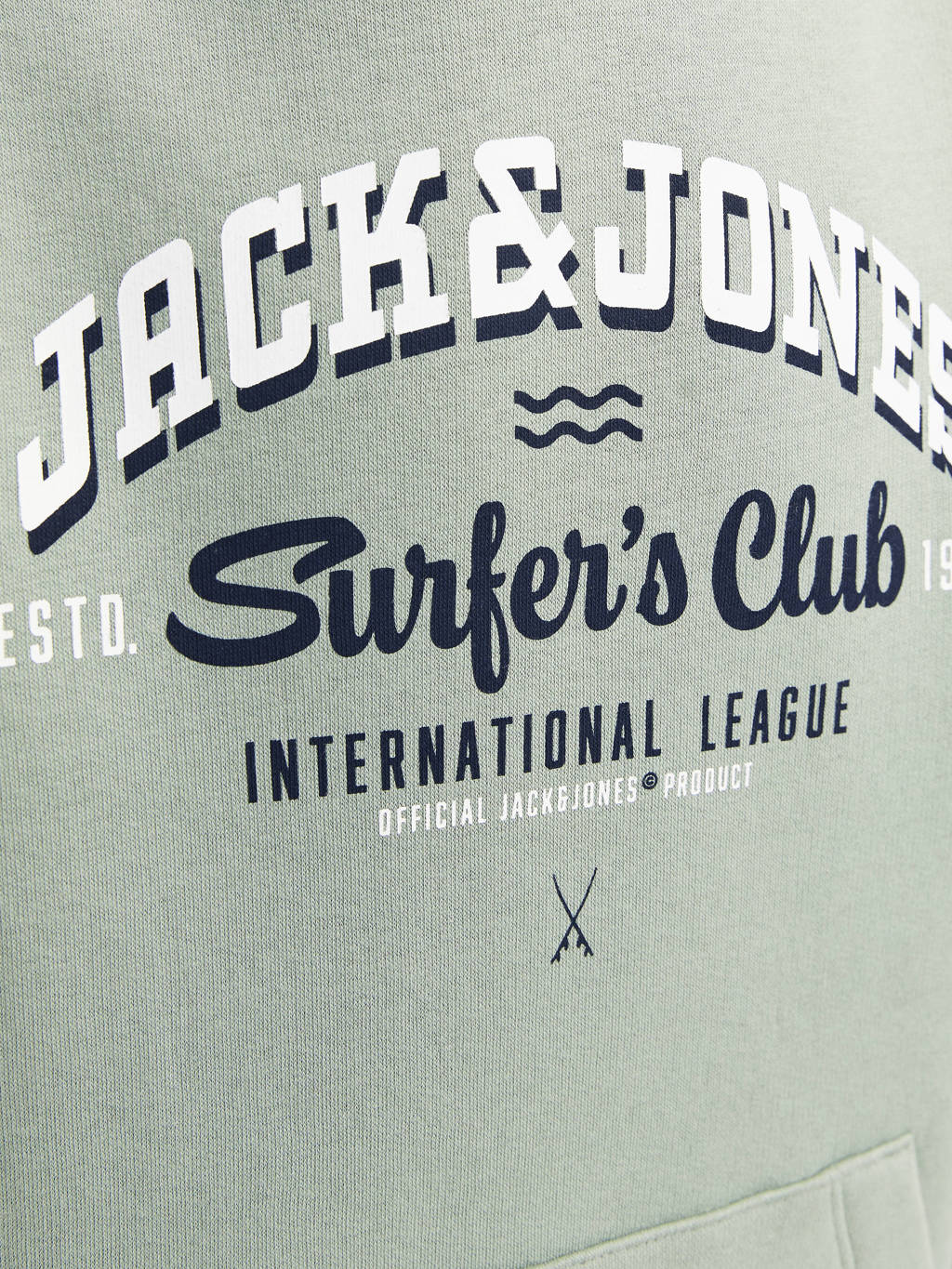 JACK & JONES hoodie JJELOGO met logo zachtgroen