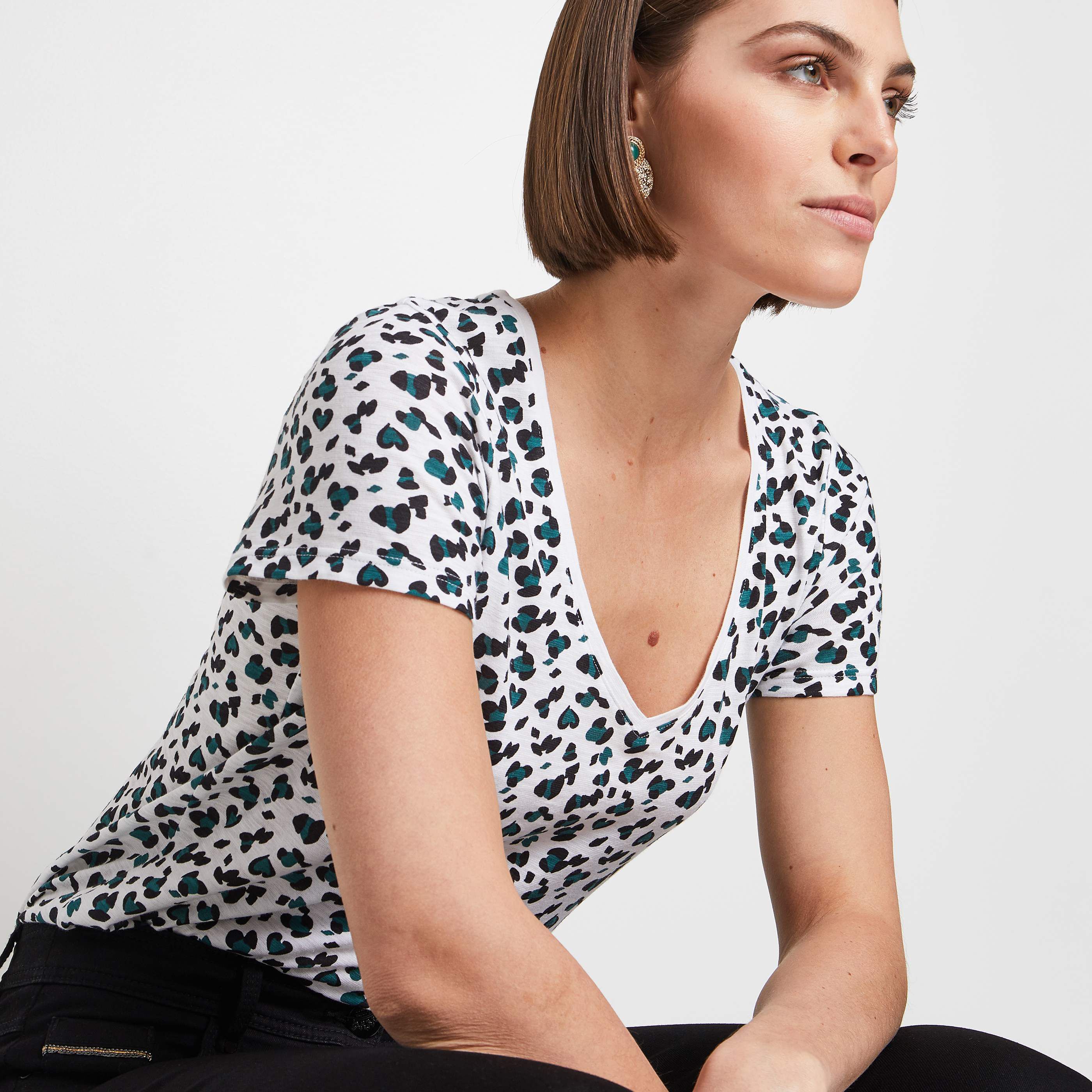 Tshirt imprimé femme - VERT