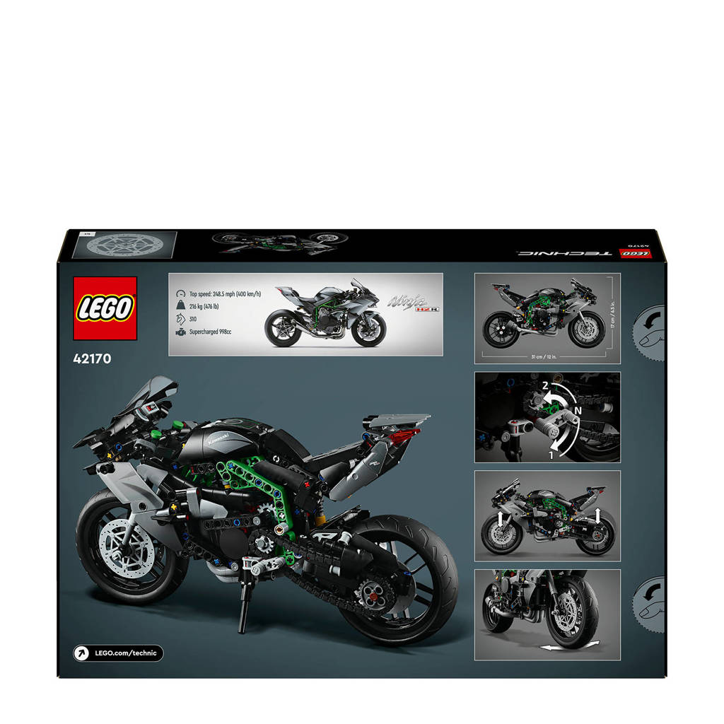 erg mooi !Kawasaki Ninja H2R motor Speelgoed Bouwpakket voor Kinderen en Tieners 42170