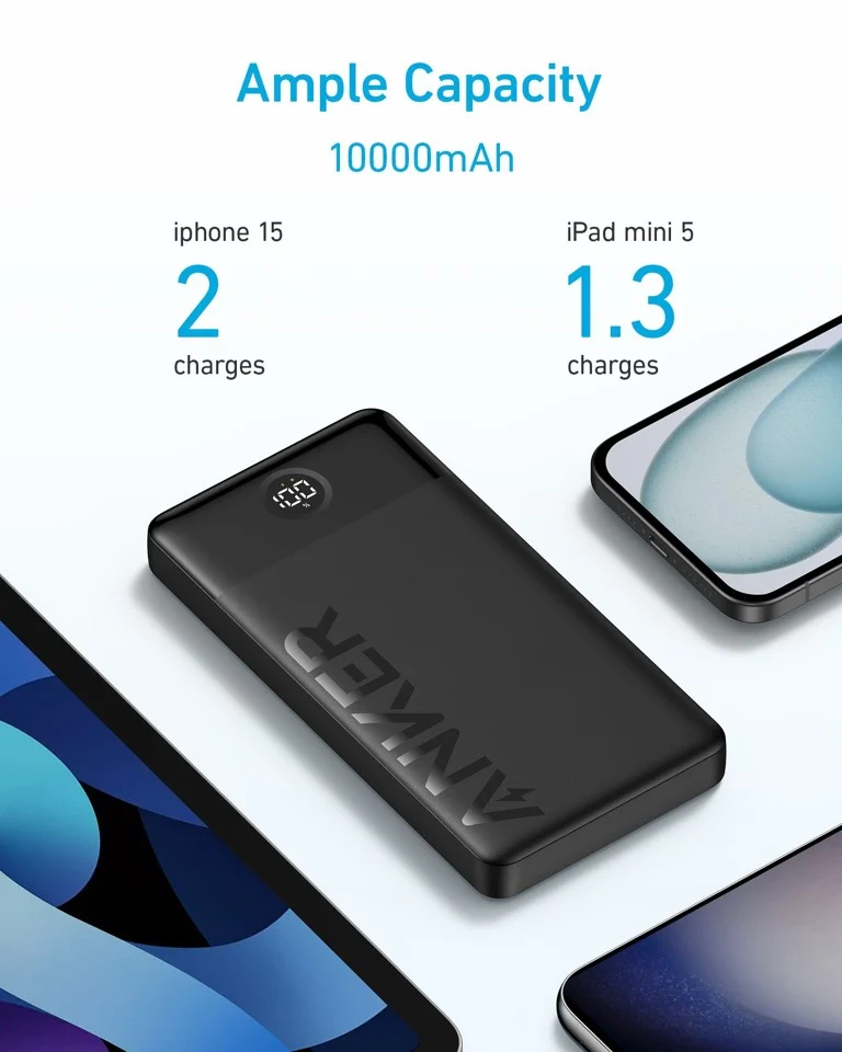 Anker - Power Bank - PowerCore 10K 12W - Sort