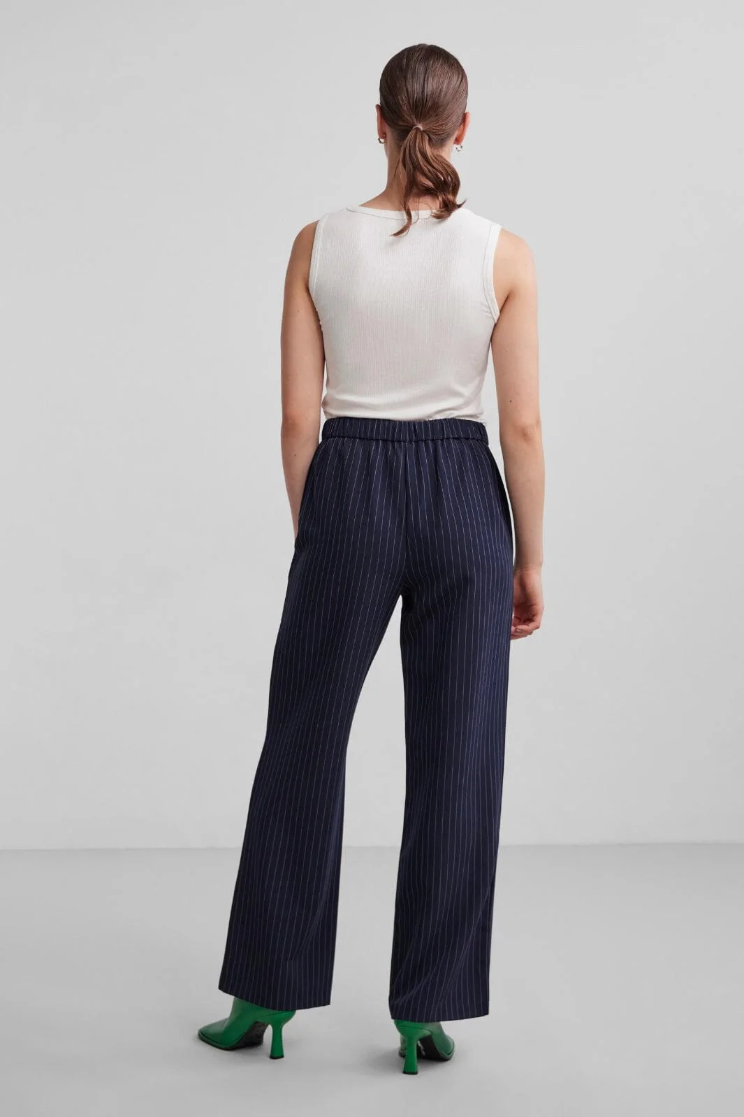 Pieces Pcbossy Hw Wide Striped Pants Noos