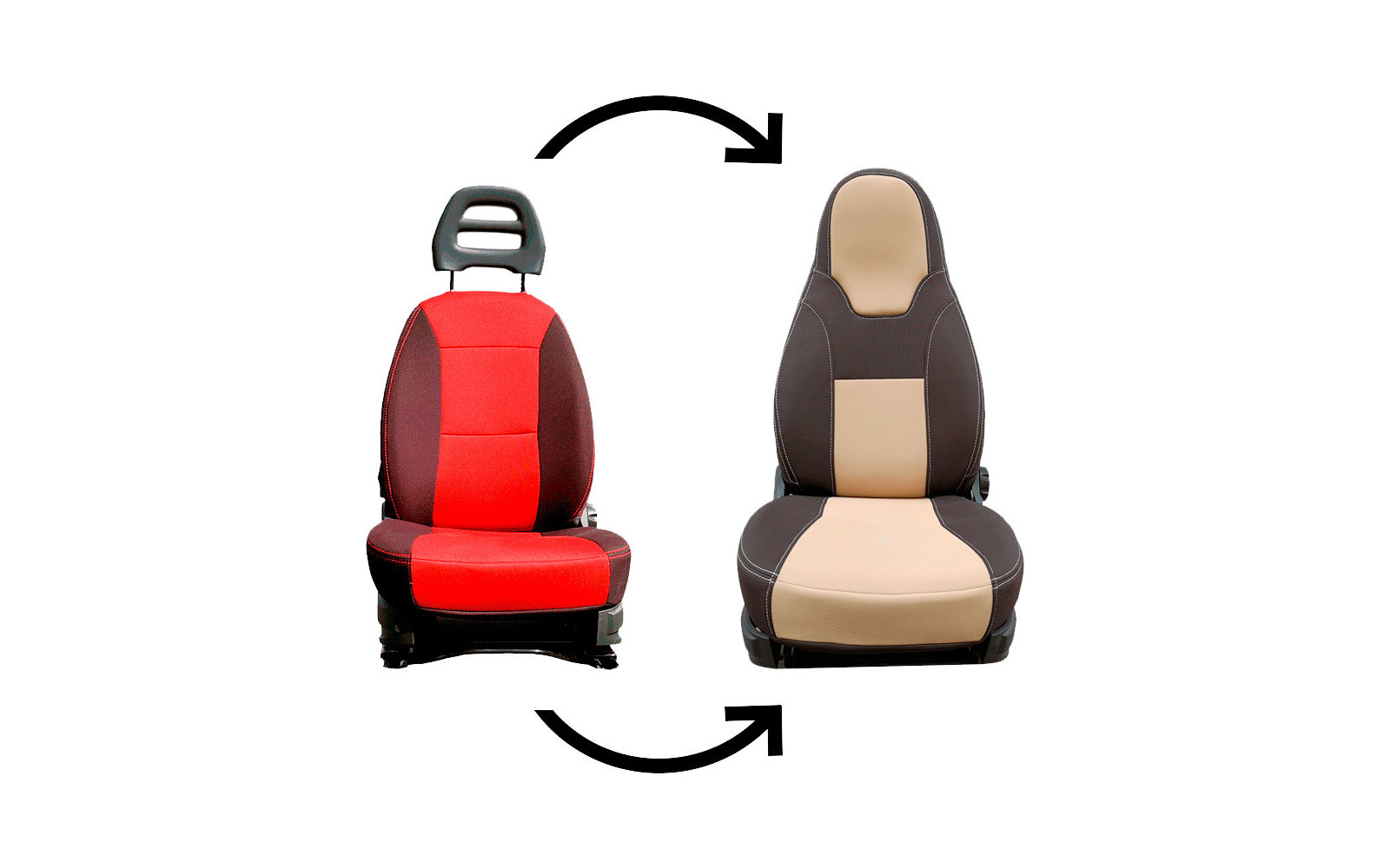 Sitzbezüge Montecarlo 2 Stück Fiat Ducato, Citroën Jumper, Peugeot Boxer Bj. 2006 - 2020