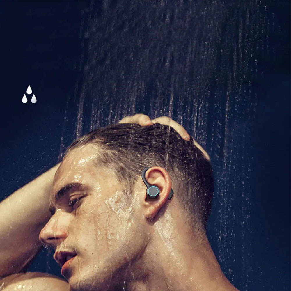 Kabellose Bluetooth 5.0 In-Ear Sport Kopfhörer Headset   Ladecase IPX7 (650mAh) - Schwarz