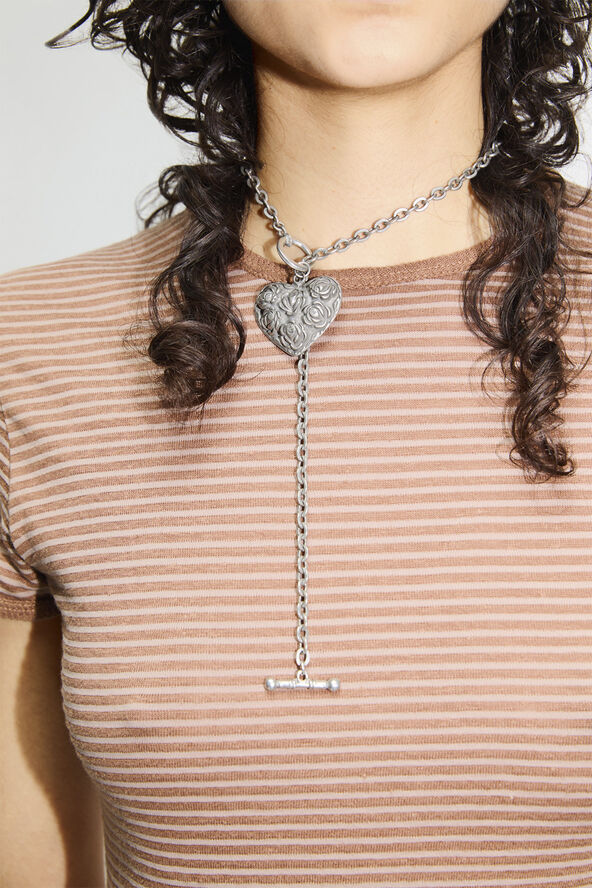 Hope VILE TEE Brown mauve stripe
