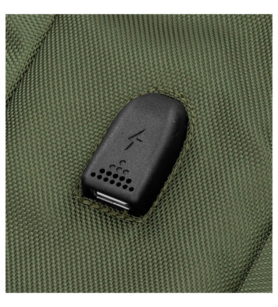 Mochila Pepe Jeans para computador, verde - 28x40x14cm -