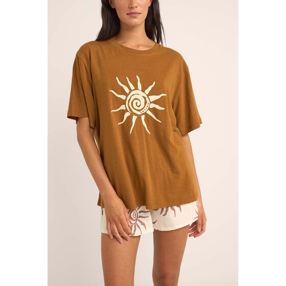 Rhythm Seafarer Oversized T-shirt Brown Damen SU25