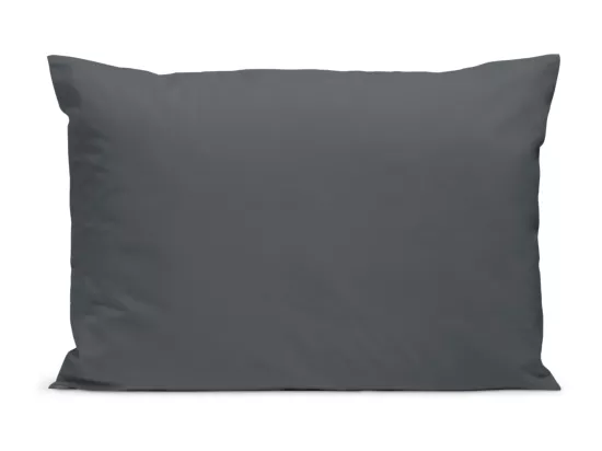 Taie d'oreiller 100% Percale de coton - Anthracite - 50x75cm