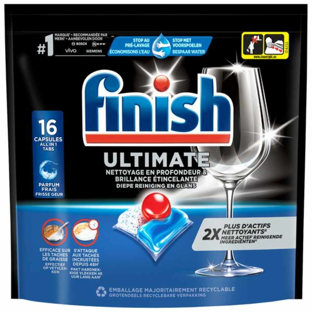 Finish Ultimate Vaatwastabletten Regular16 stuks
