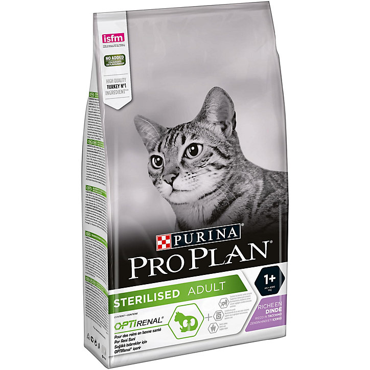 Croquettes pour chat stérilisé Pro Plan Sterilised Adult Optirenal riche en dinde 1,5kg