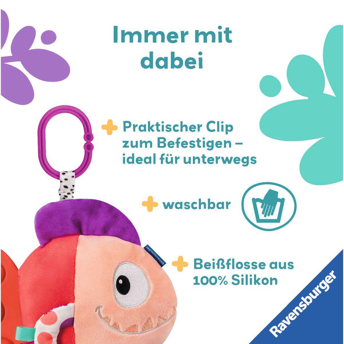 Ravensburger Spiel Play+ Pop-it Piranha (rot)