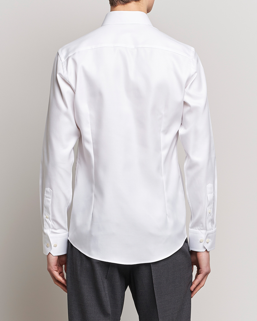 Eton Slim Fit Textured Twill Shirt White