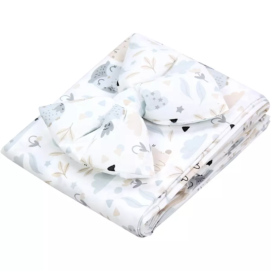 TupTam Babybett Himmel mit Schleifchen beigegrau