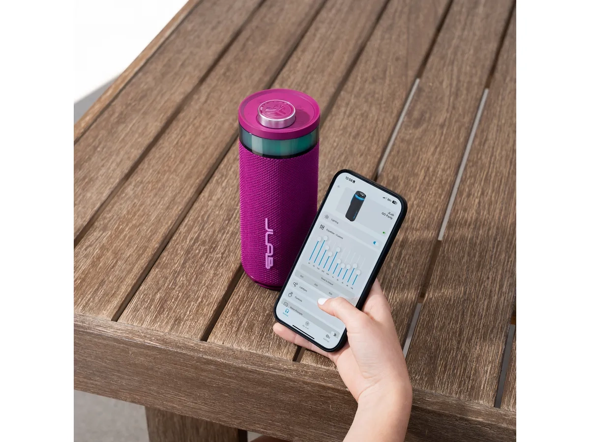 GO Party Wireless Bluetooth Lautsprecher mit RGB Beleuchtung und IPX6 (IEUSBGORMUL82) - Mulberry