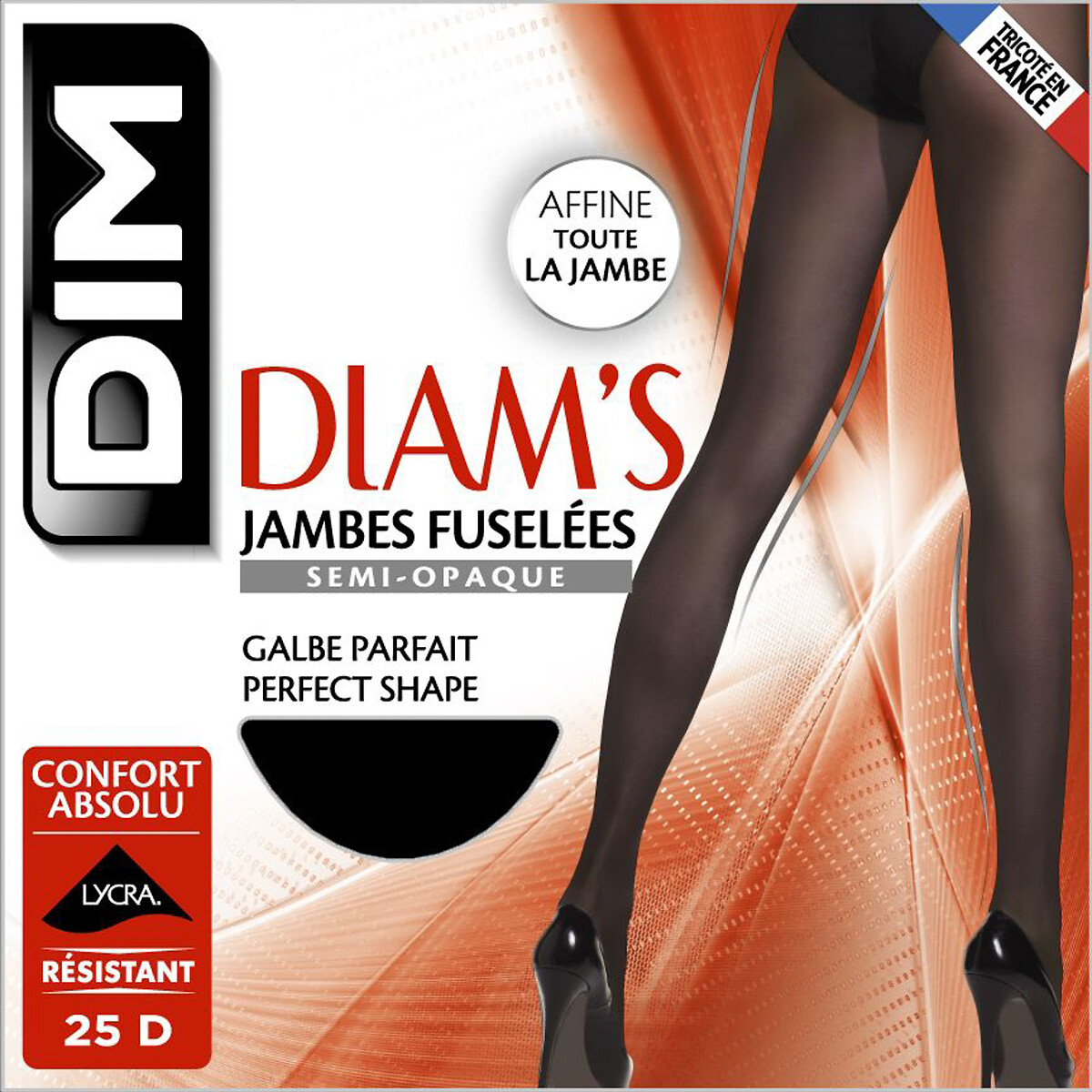 Meia-calça DIM, corte slim, semi-opaca, 25 deniers