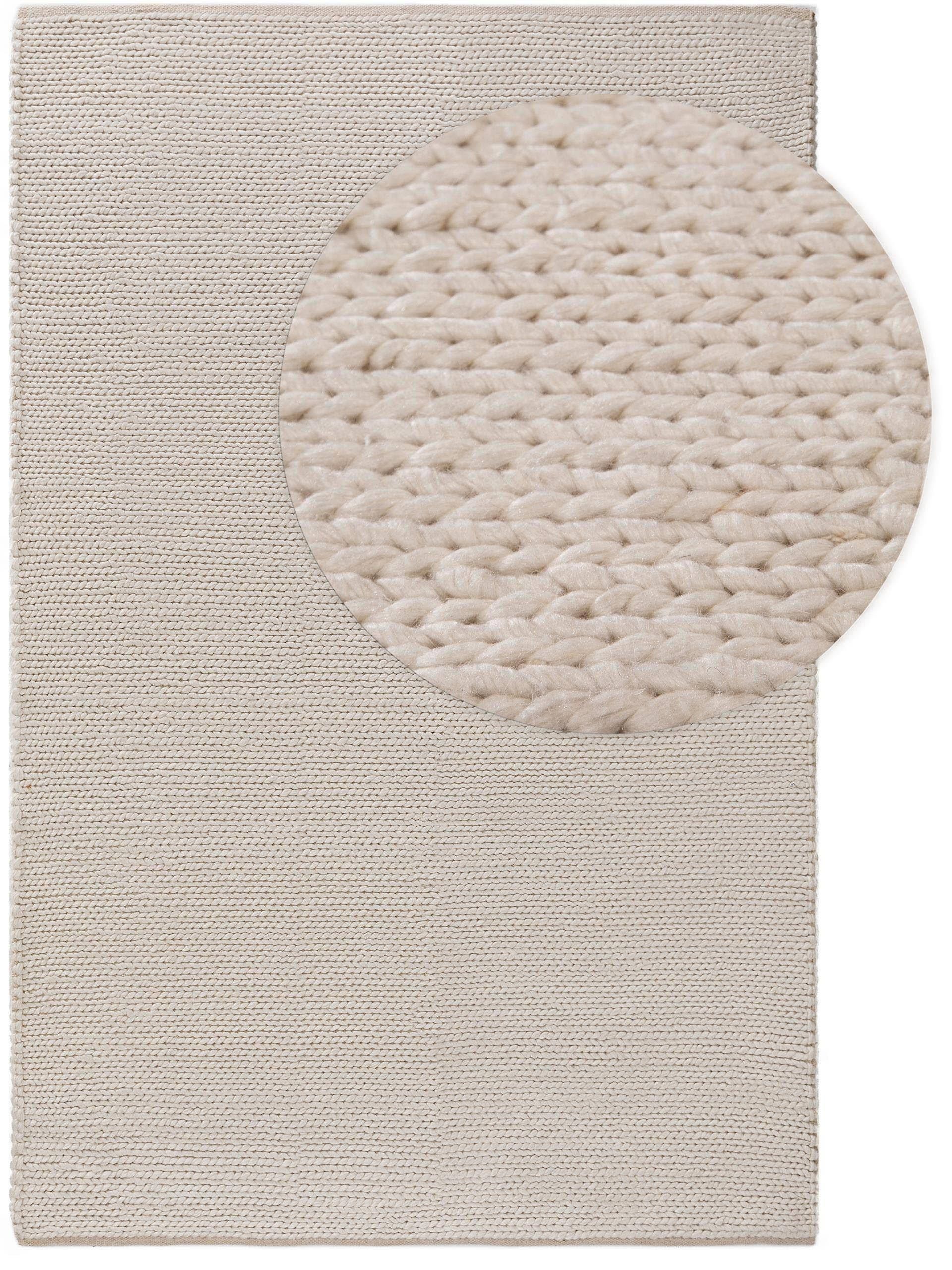 benuta Pure Wollteppich Uno Cream