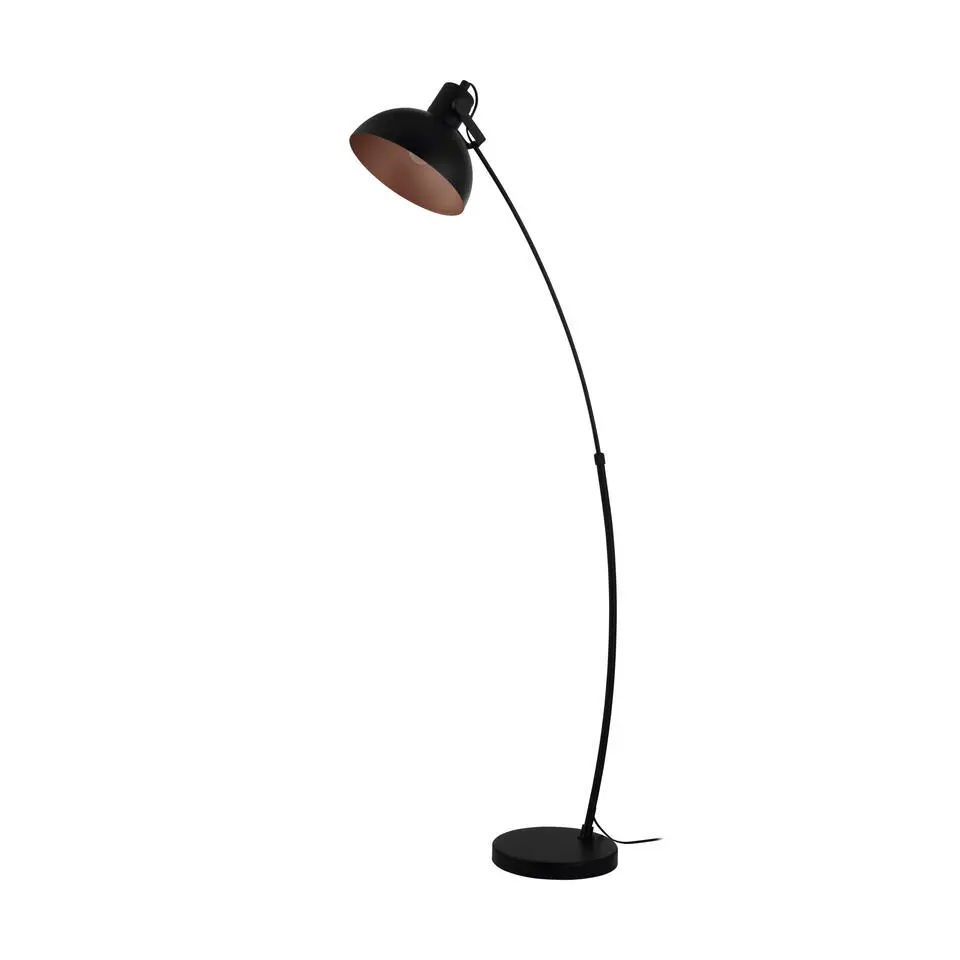 EGLO Jaafra Vloerlamp - E27 - 158 cm - Zwart/Koper