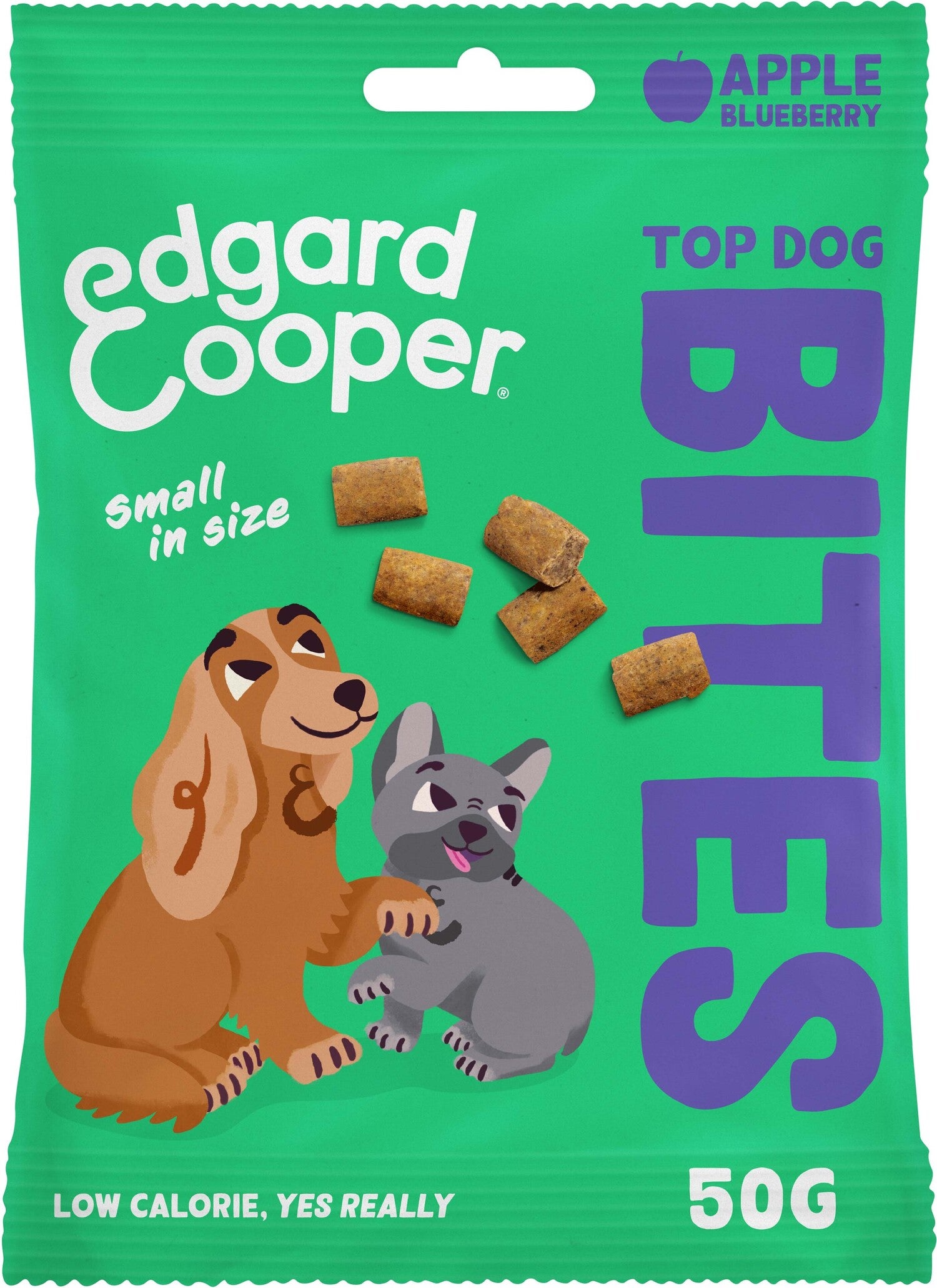 Edgard & Cooper hondensnack Top Dog Bites appel / blauwe bes 50 gram