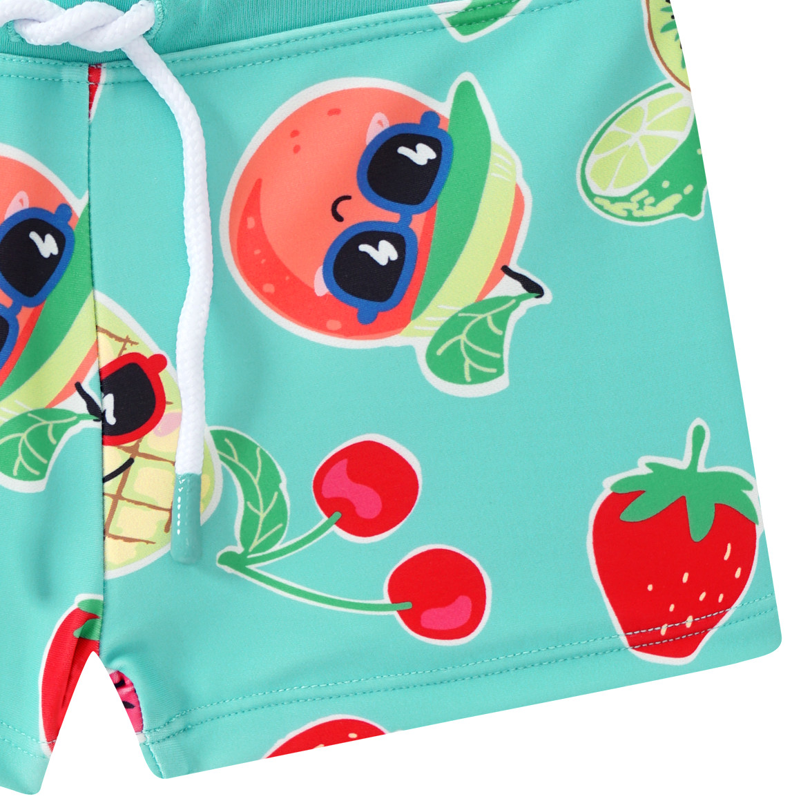 Famy Jungen Badehose mit Allover-Print helltürkis