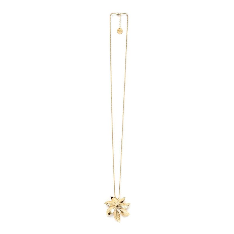 sautoir fleur doré à l'or fin - CHLORIS