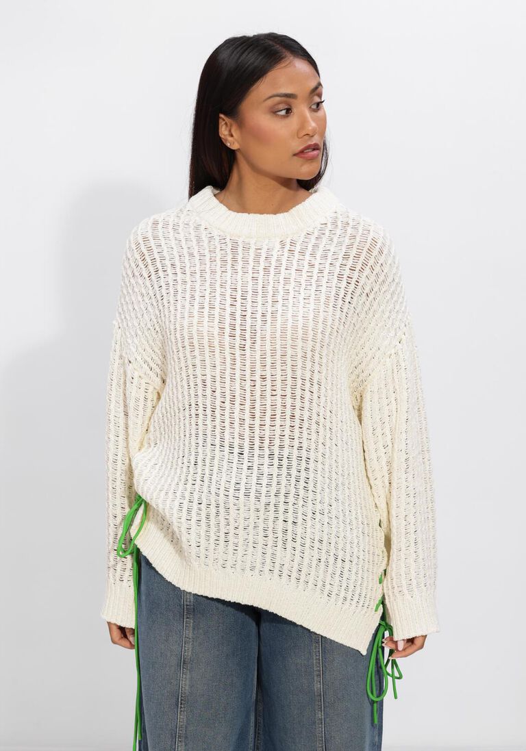 beige stieglitz truien/vesten samya knitted sweater